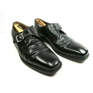 Florsheim Single Monk Strap Black Leather Oxfords  Mens Size US 10 D